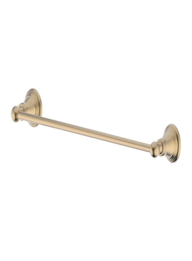Derengge 18 Inch Single Bars Towel Rack Rod Bath Towel Bar Classic Wall Mounted Bathroom Towel Holder,Brushed Gold Finished,F-0806-BG - Image 1