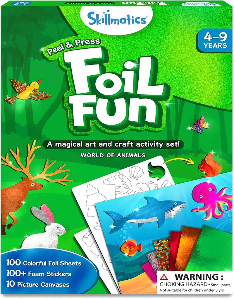 Skillmatics Foil Fun - Unicorns & Princesses, No Mess Art for Kids, Craft Kits & Supplies, DIY Creative Activity, Travel Toys, Gifts for Ages 4, 5, 6, 7, 8,  9 - Image 1
