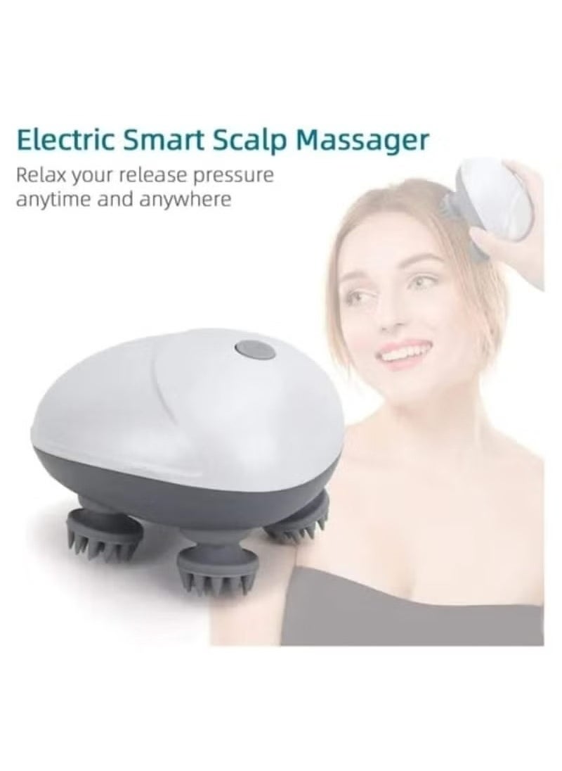 Deep Scalp Massager The Comfy Smart Scalp Massager has four heads.