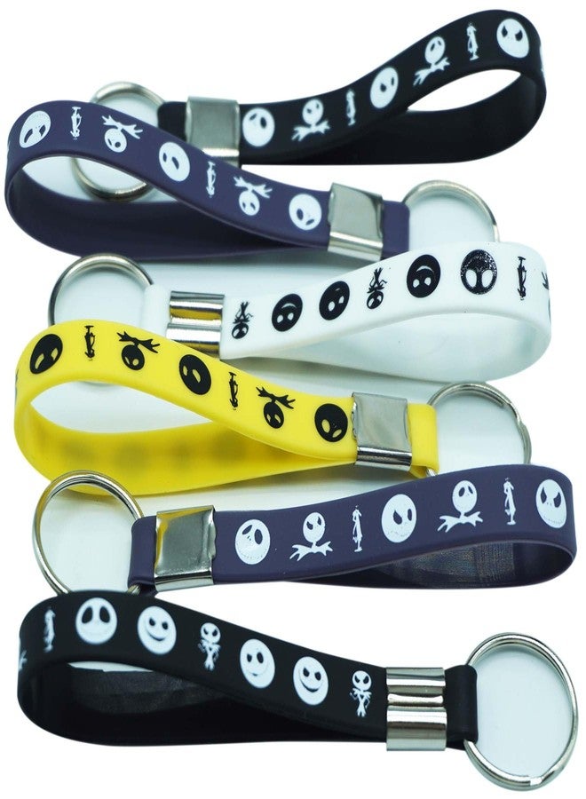 كوبا بلاي 24 قطعة من سلاسل المفاتيح المطاطية لحفلات الهالوين والكريسماس، هدايا ومستلزمات حفلات الهالوين، زينة، حشوات، حلقات مفاتيح سيليكون - Image 2