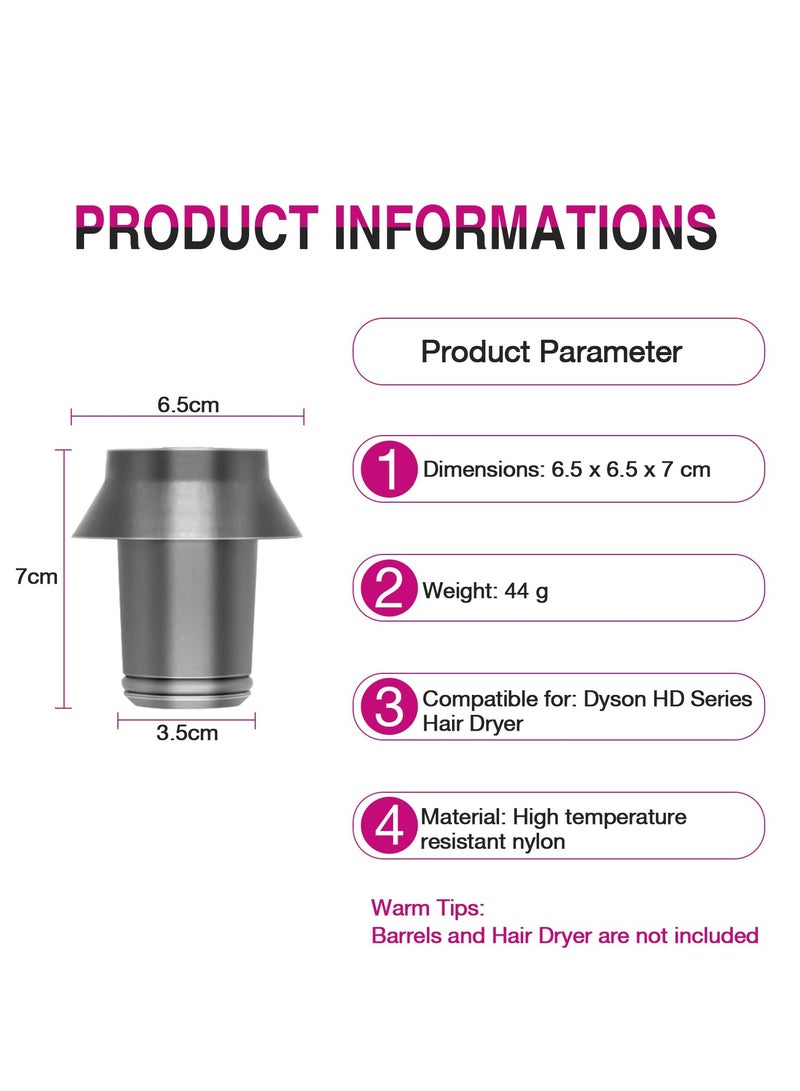 Adapters for Dyson Hair Dryers, Multifunctional Hair Dryer Accessories Curling Nozzles and Curling Accessories Adapters for Drying, Straightening, Curling and Straightening Hair - Image 3