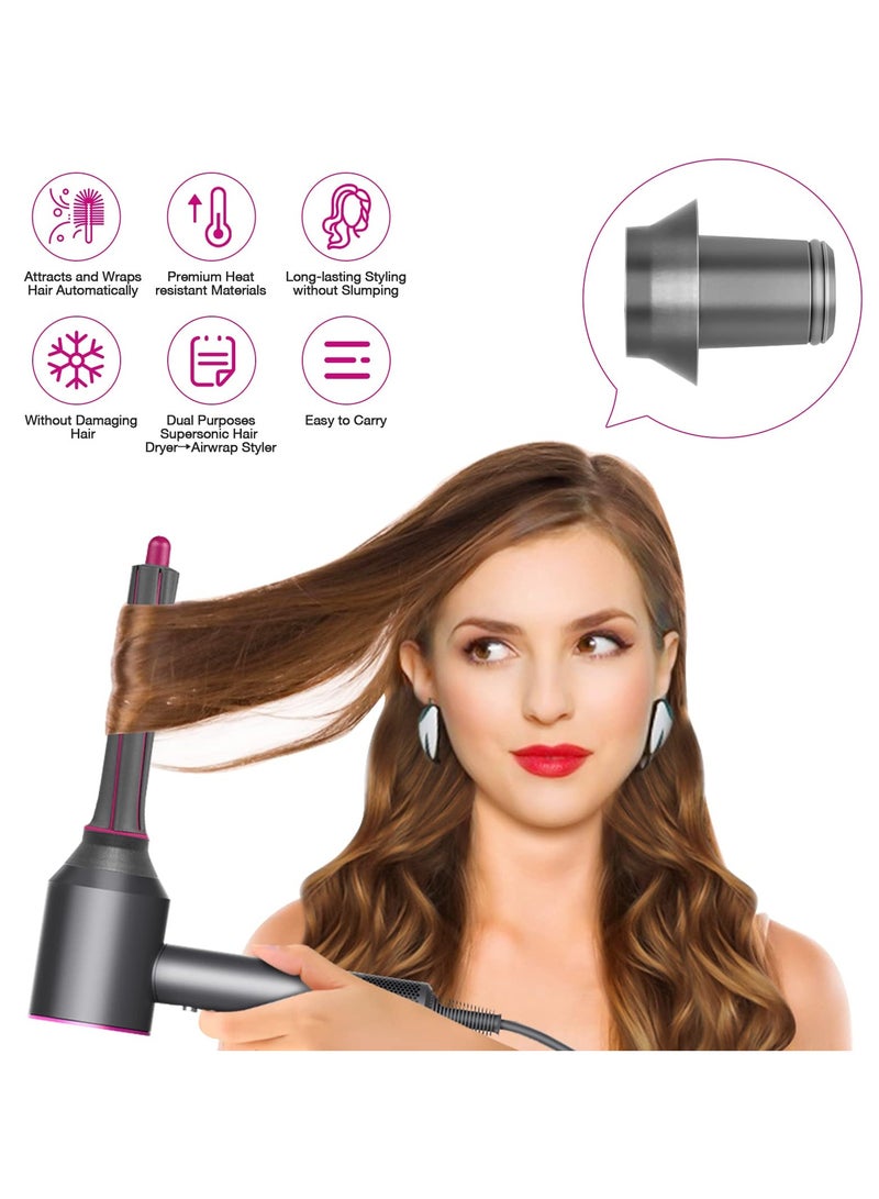Adapters for Dyson Hair Dryers, Multifunctional Hair Dryer Accessories Curling Nozzles and Curling Accessories Adapters for Drying, Straightening, Curling and Straightening Hair - Image 2