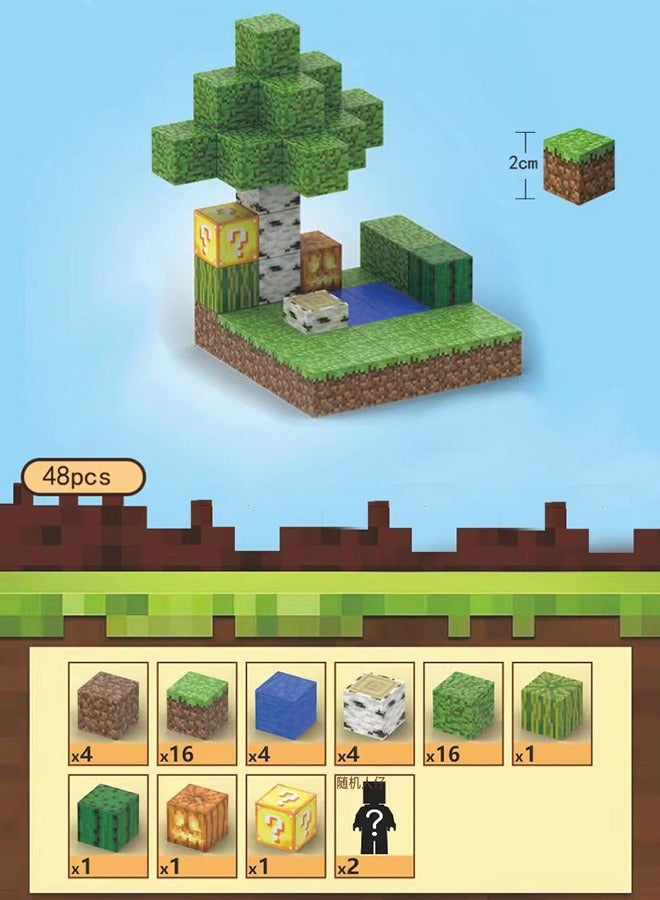 Forest Magnetic Blocks Set Woodland Adventure Building Tiles for Kids Sensory Training Educational Toy - Image 1