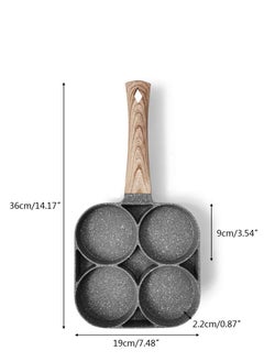GO2CAMPS 4 Hole Egg Frying/Pan Cake/Hamburger/Omlet Frying Pan Non-stick Cooking Pan  Multipurpose  - Image 4