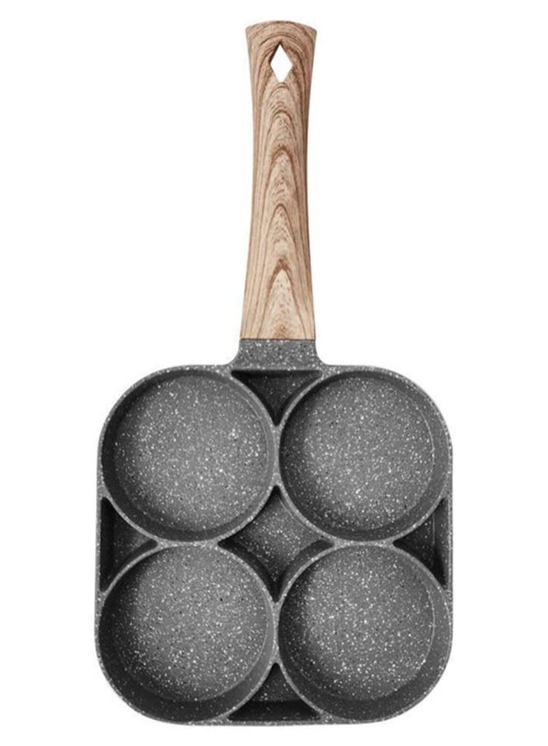 GO2CAMPS 4 Hole Egg Frying/Pan Cake/Hamburger/Omlet Frying Pan Non-stick Cooking Pan  Multipurpose - Image 1