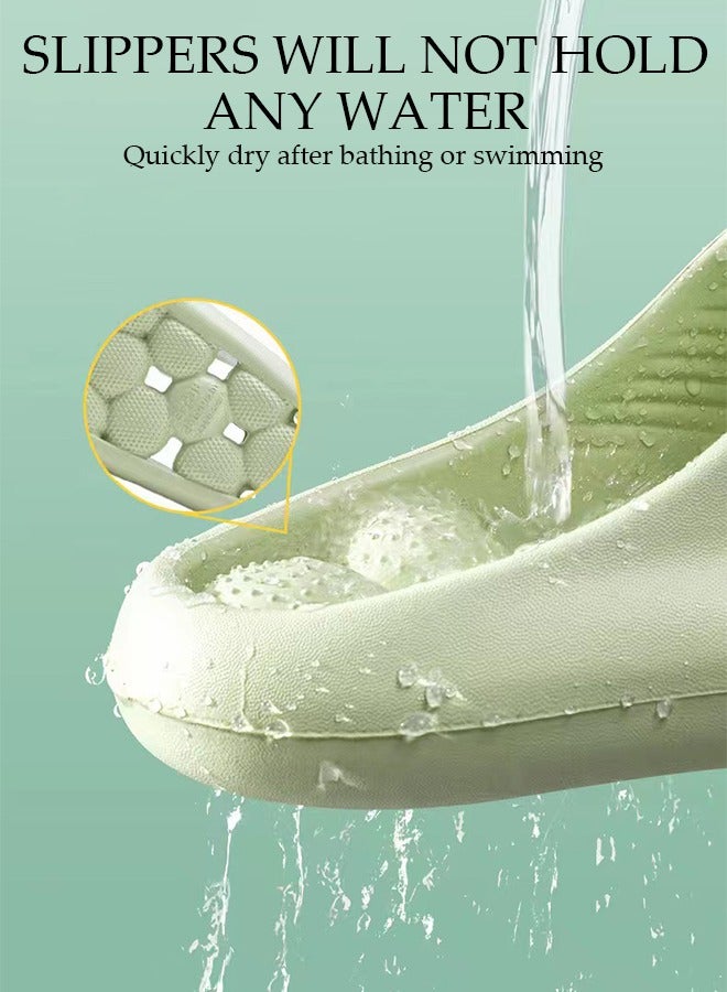 DUNISO Women's Bath slippers Quick Drying Slide Sandal with Thick Sole Non-Slip Soft Shower Slippers Open Toe Spa Bath Pool Gym House Sandals for Indoor & Outdoor - Image 3
