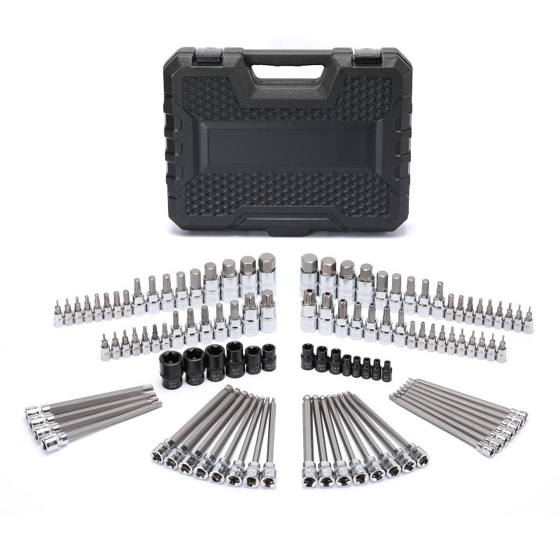 Mayouko 107-Piece Bit Socket Set, 1/4", 3/8" and 1/2" Drive, Torx/Hex/Ball End Hex, SAE/Metric, S2 Steel Bits - Image 2