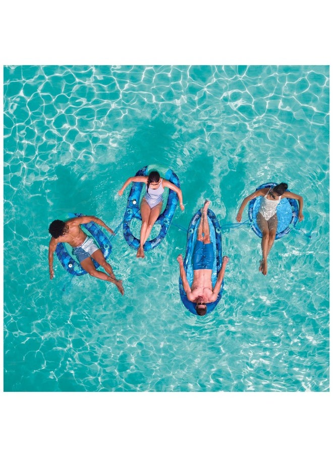 SwimWays - Swimways Elite Spring Float Papasan Pool Lounger, Inflatable Pool Floats Adult with Fast Inflation, Pool Lounge Chair for Adults up to 250 lbs - Image 1