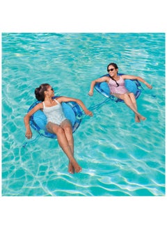 SwimWays Swimways Elite Spring Float Papasan Pool Lounger, Inflatable Pool Floats Adult with Fast Inflation, Pool Lounge Chair for Adults up to 250 lbs  - Image 2