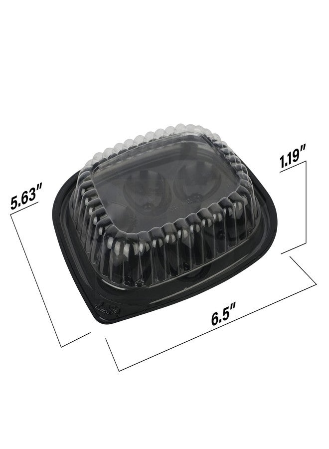 MT Products Clear Deviled Egg Containers Holds 6 Eggs 6.5" x 5.63" x 1.19" - Durable Egg Platter Tray (Pack of 12) - Made in the USA - Image 2