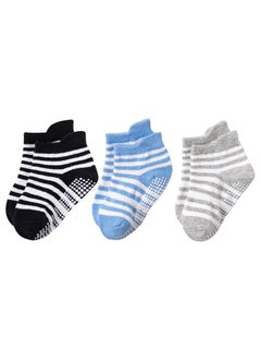 Umiwin 6 Pairs Of Cotton Non-Slip Striped Socks Multicolor  - Image 3