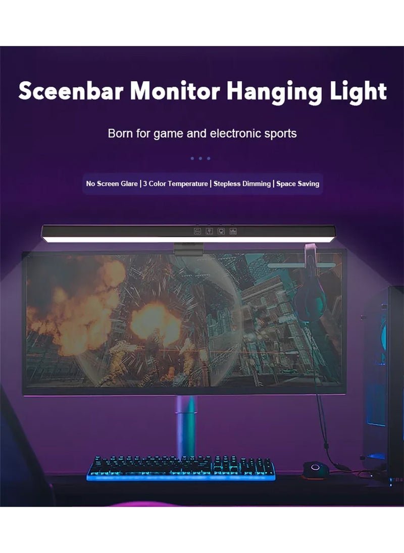 EzzySo - RGB LED Computer Monitor Light Bar Eye Protection Hanging Lamp with Dimming for Learning Reading Work - Image 1