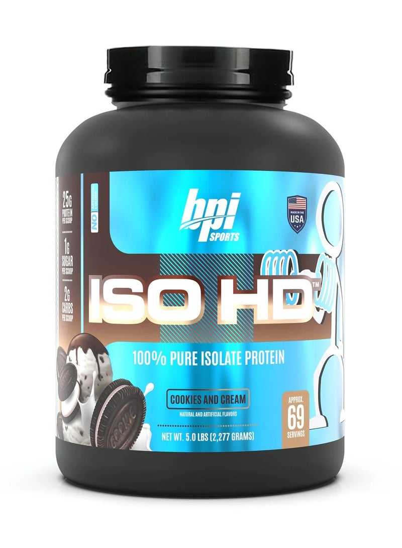 بي بي آي سبورتس ايزو اتش دي ايزوليت بيور بروتين - كوكيز وكريمة - (2.2  كجم) - Image 1