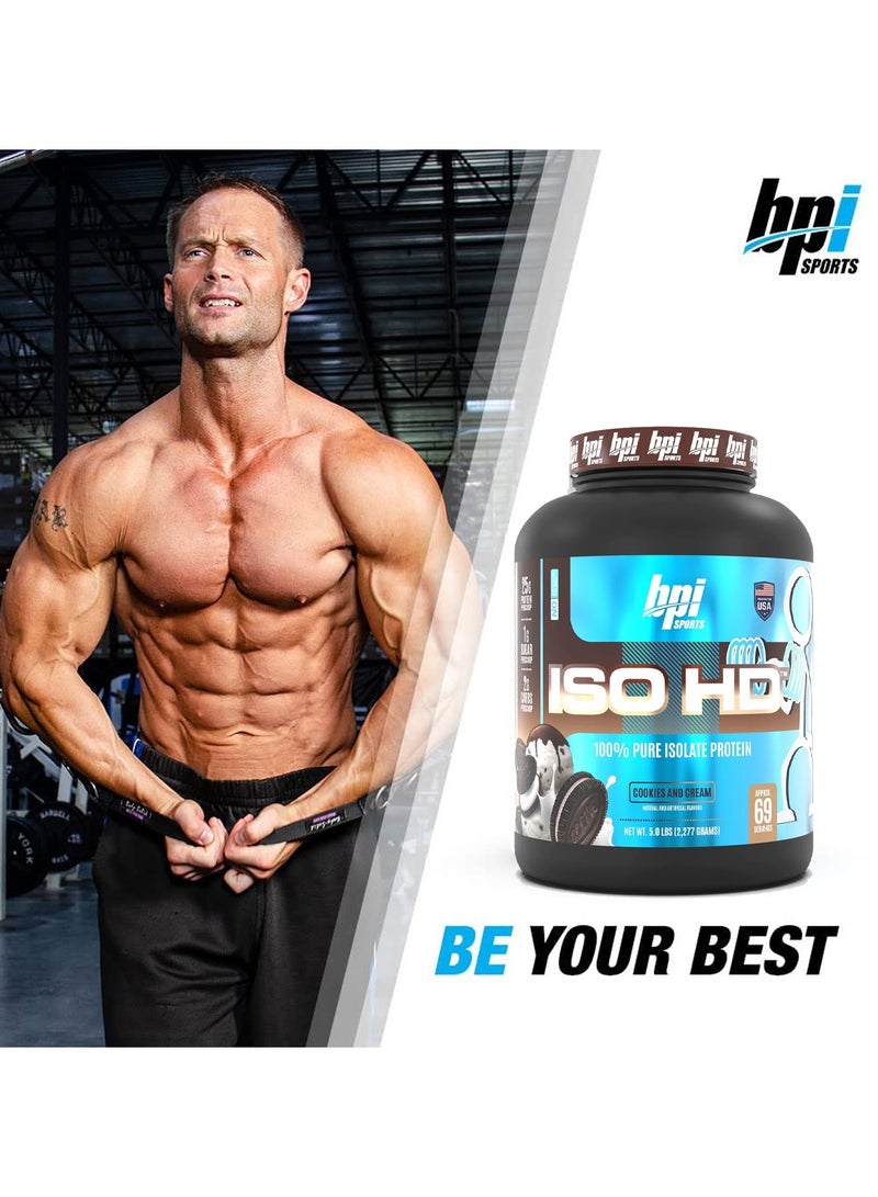 بي بي آي سبورتس ايزو اتش دي ايزوليت بيور بروتين - كوكيز وكريمة - (2.2  كجم) - Image 2