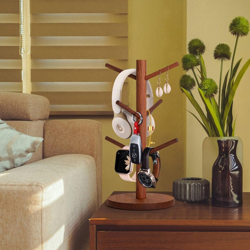 MYLIFEUNIT Mug Holder Tree, Coffee Cup Holder with 6 Hooks (Reddish Brown) - Image 4