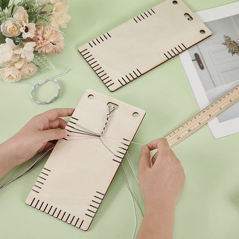 2pcs Wooden Thread Winding Boards For Cross Stitch Jewelry Making Floss Bobbin Organizer Cards Natural Finish With Pre Drilled Holes - Image 2