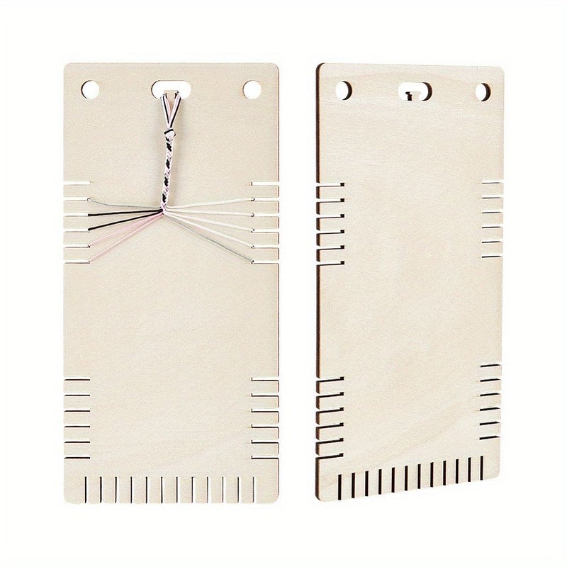 2pcs Wooden Thread Winding Boards For Cross Stitch Jewelry Making Floss Bobbin Organizer Cards Natural Finish With Pre Drilled Holes - Image 5