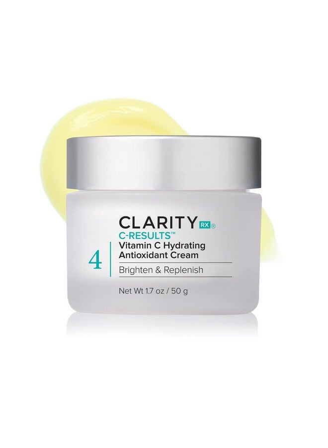 ClarityRx Cresults Vitamin C Hydrating Antioxidant Face Cream Natural Plantbased Antiaging Facial Moisturizer For Brighter Skin (1.7 Oz) - Image 1