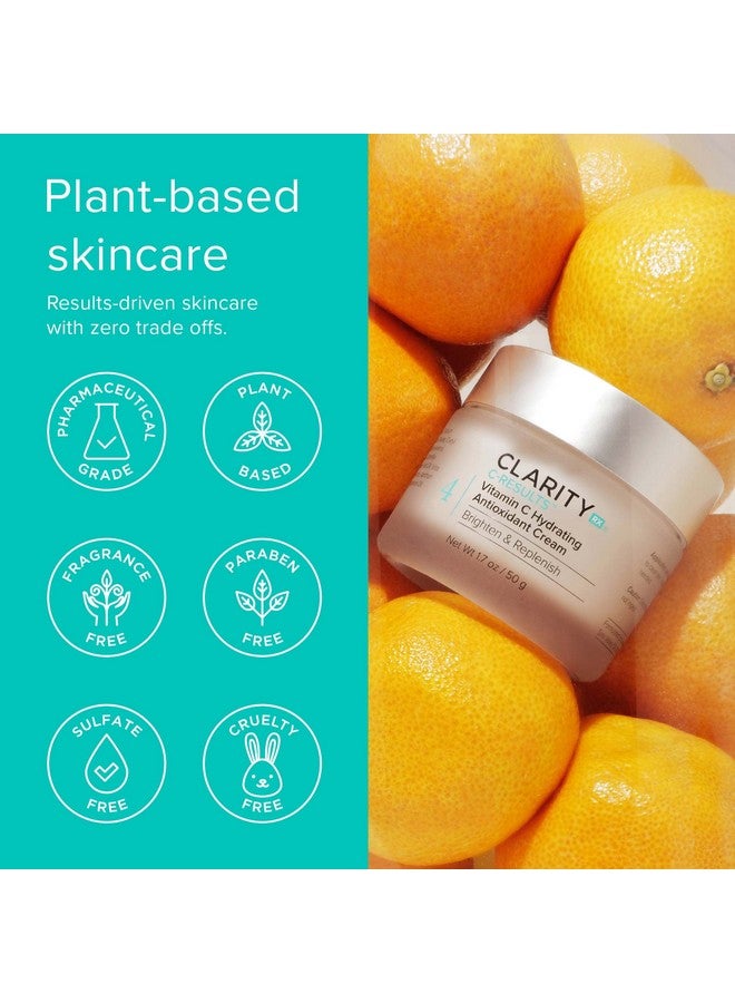 ClarityRx Cresults Vitamin C Hydrating Antioxidant Face Cream Natural Plantbased Antiaging Facial Moisturizer For Brighter Skin (1.7 Oz) - Image 5