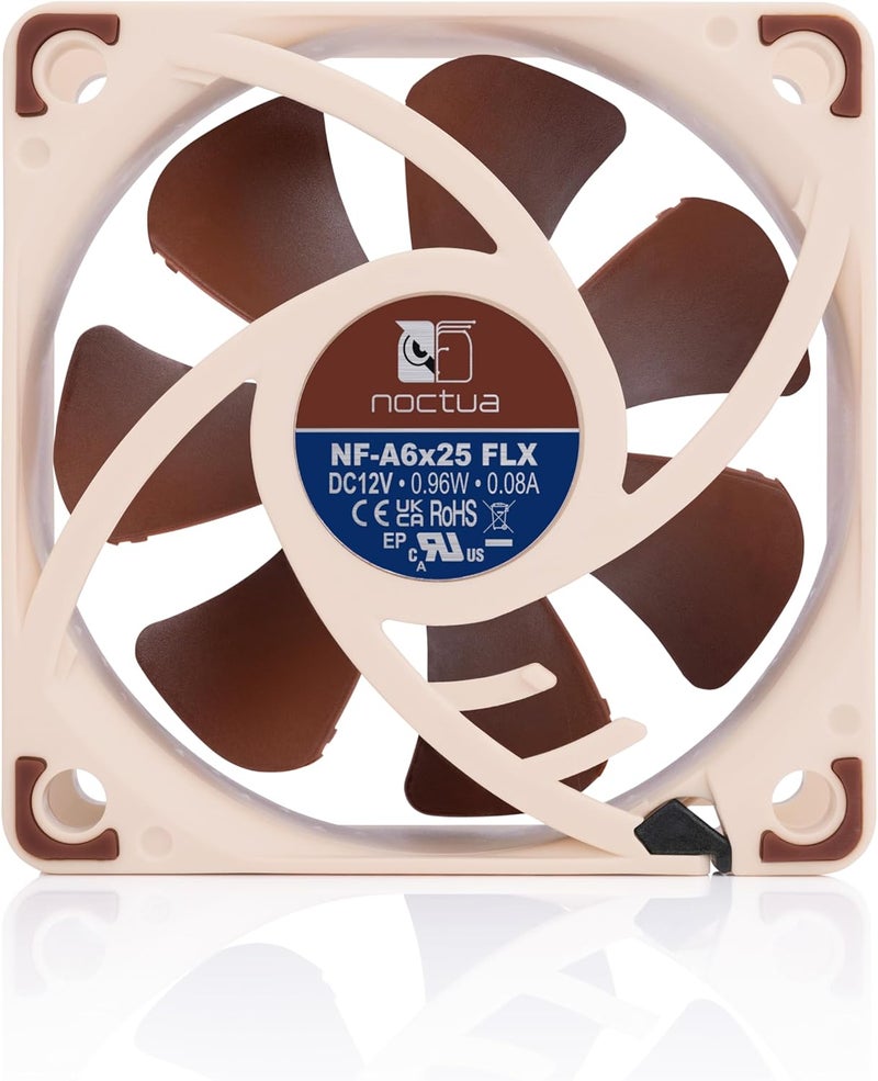 NOCTUA Noctua NFA6x25 FLX Fan  60mm NFA6X25 FLX Computer case NFA6X25_FLX NFA6X25 FLX Computer case Fan 6 cm 1600 RPM 3000 RPM 193 dB  - Image 4