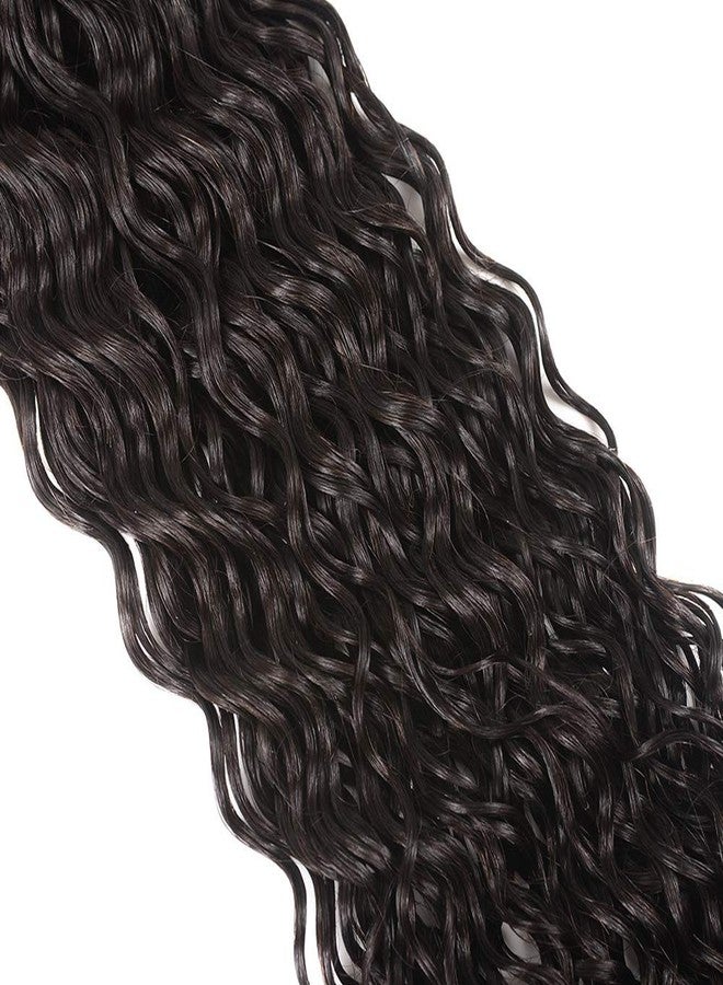 Miss GAGA Brazilian Virgin Hair Water Wave 3 Bundles 100% Unprocessed Virgin Remy Hair Bundles Natural Black (16 18 20) - Image 4