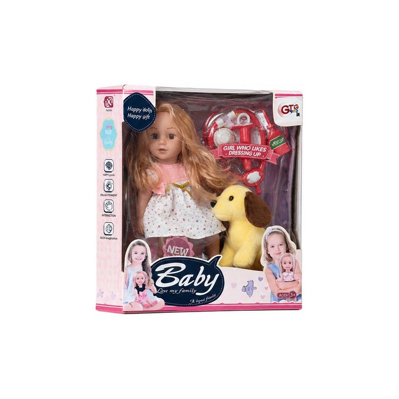 GTS Baby Doll Playset with Plush Puppy and Accessories, Girls Pretend Play Toy Set | Style & Story - Image 2