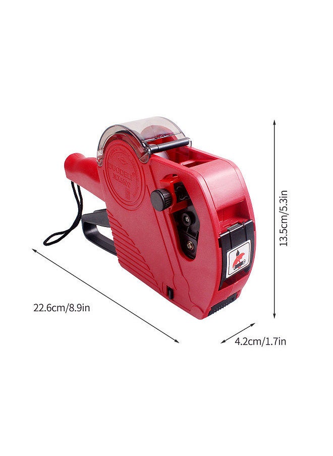 MX-5500EOS Handheld 8 Digits Price Labeller Label Maker Pricing Machine with Label Roll & Ink Roller for Office Supermarket Retail Shop Grocery Store
