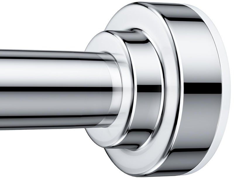 TEECK Shower Curtain Rod, 32-43 inch Adjustable Spring Tension Curtain Rod, Never Rust Anti-Slip Shower Curtain Rod for Bathroom, No Drilling, Never Collapse, Easy to Use, Silver - Image 1