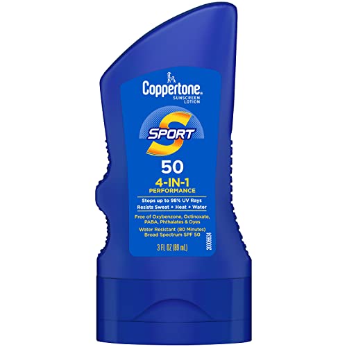 لوشن واقي الشمس كوبرتون سبورت SPF 50 مقاوم للماء بحجم السفر 3 أونصة سائلة
