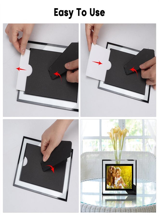 4x6 Picture Frames Set of 4, Glass Photo Frames with Black Border, HD Photo Holder Only for Tabletop Display, Wedding Frames for Couple, Home Decoration - Image 1