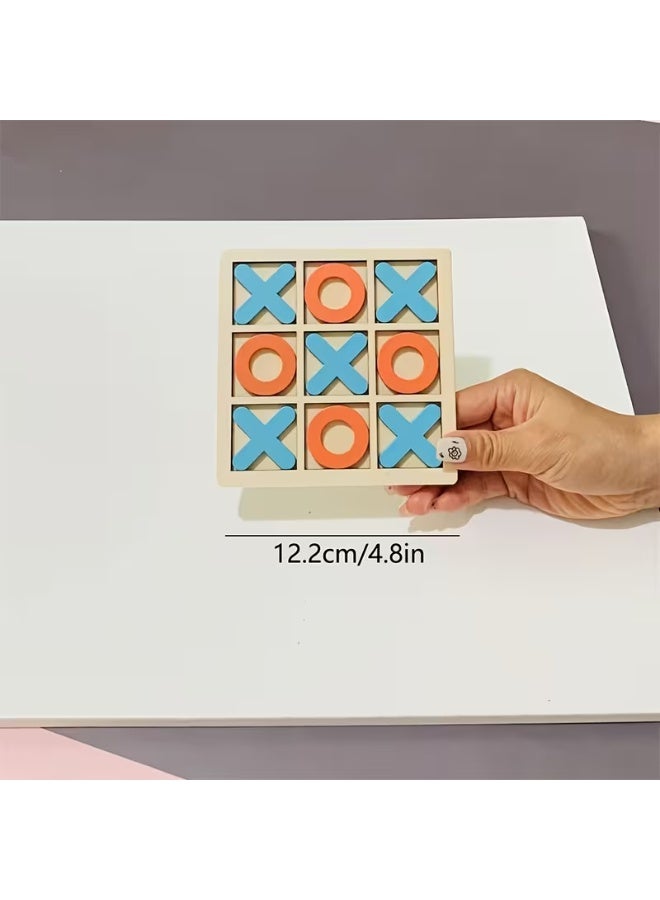 QUALITY Tic Tac Toe Game Wooden Board Game for Kids & Adults, 2 Player Strategy Game, Three in a Row Puzzle & Educational Indoor Game - Image 5