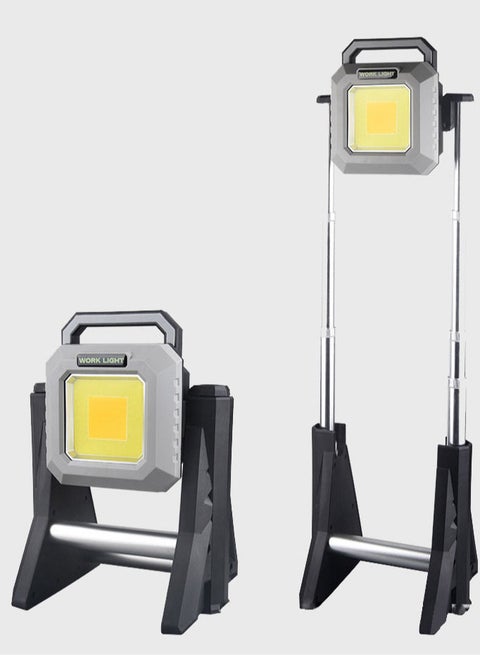 Heavy Duty Professional Work Light With Telescopic Stand Rechargeable and Power Bank