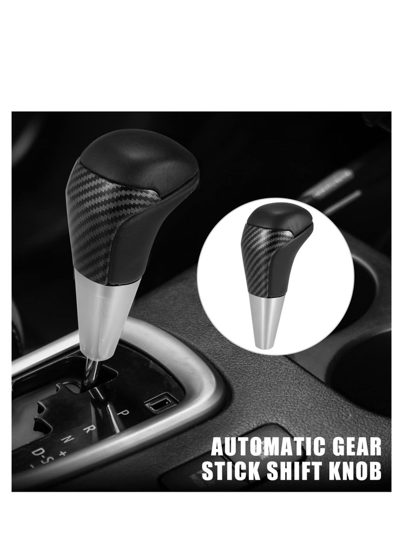 Y&D Automatic Gear Shift Knob for Toyota Land Cruiser 4Runner 2003-2021, Tundra Lexus LX Black Faux Leather Carbon Fiber Pattern  - Image 3