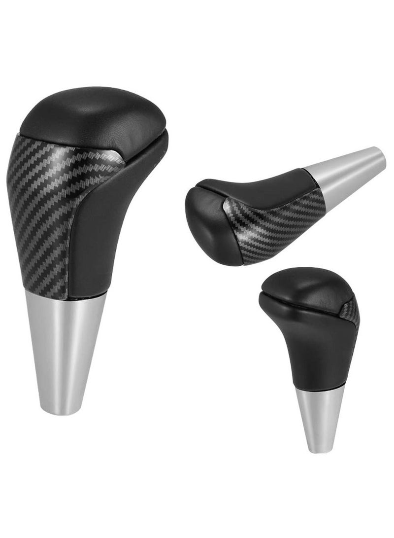 Y&D Automatic Gear Shift Knob for Toyota Land Cruiser 4Runner 2003-2021, Tundra Lexus LX Black Faux Leather Carbon Fiber Pattern  - Image 2