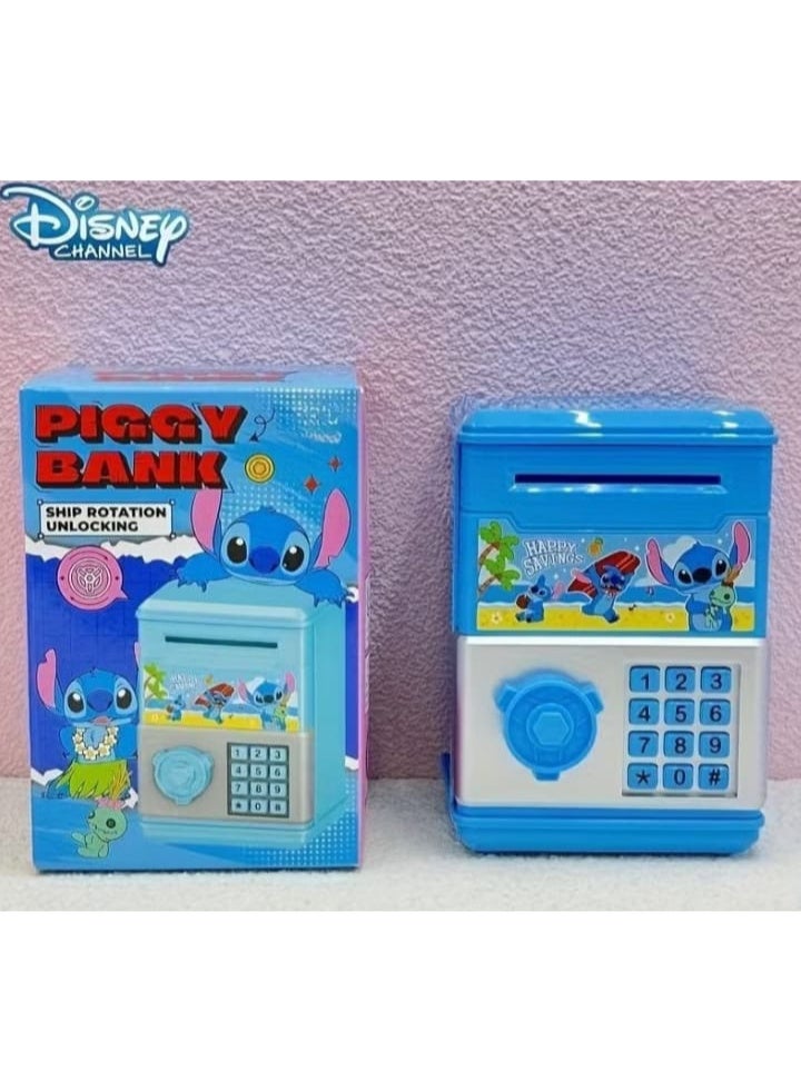 حصالة إلكترونية ذكية للأطفال بسحب تلقائي للأموال وكلمة سر – تصميمات كرتونية متعددة وألوان عشوائية – تعليم الادخار بطريقة ممتعة مع صوت تفاعلي صغيرة الحجم - Image 1