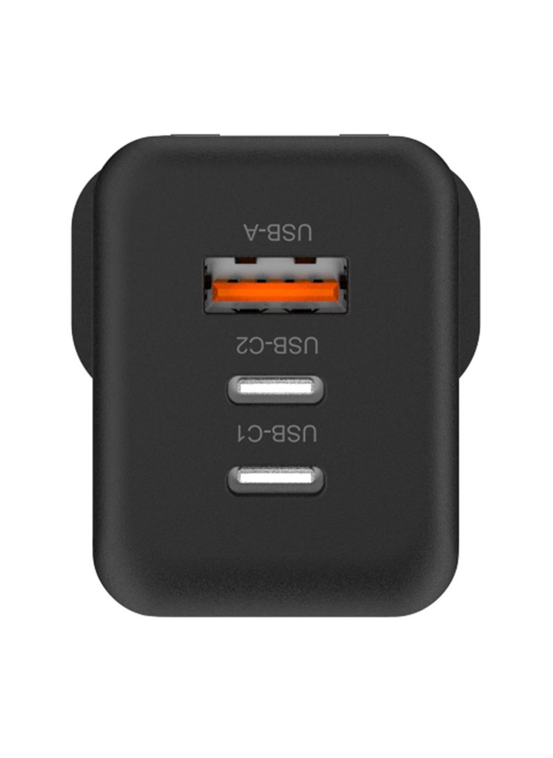 3-Port GaN 65W Adapter, USB C to USB C, USB A to USB C Laptop/Mobile Phone/Tablet Fast Charger, Support iPhone 16 Pro Max 40W Super Fast Charging, With 100W Type-C Charging Cable For iPhone 14 Pro Max, iPhone 15 Pro Max, iPhone 16 Pro Max, HUAWEI Pura 70 Pro, Samsung S24 Ultra, and Various Devices