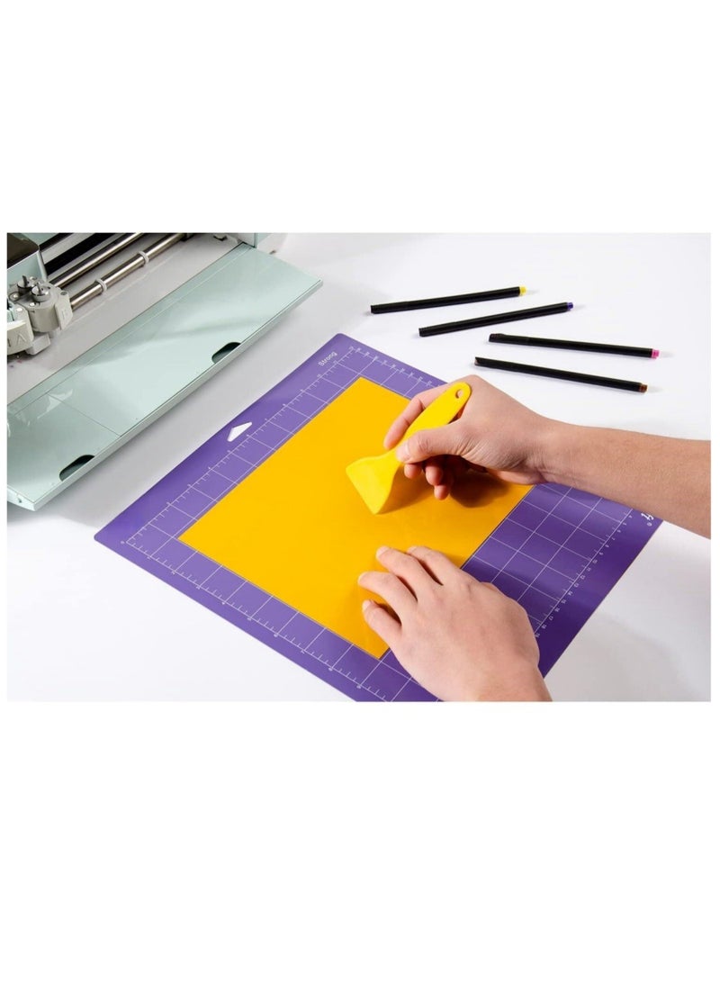 دايلي شيك حصيرة قطع متوافقة مع Cricut، حصائر متنوعة لـ Cricut Explore Air 2/Air/One/Maker، 12 بوصة × 12 بوصة، تتضمن 5 حصائر (قوية وقياسية وخفيفة وقماشية) حصيرة لاصقة متعددة لـ Cricut  - Image 4