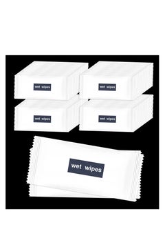200 Pack Wet Napkins Individually Wrapped, Hand Wipes Individually Wrapped , Quick Hand Cleaning, Non-woven Fabric, Hand Wet Wipes Restaurant, Party Barbecue, Homeless Care Package