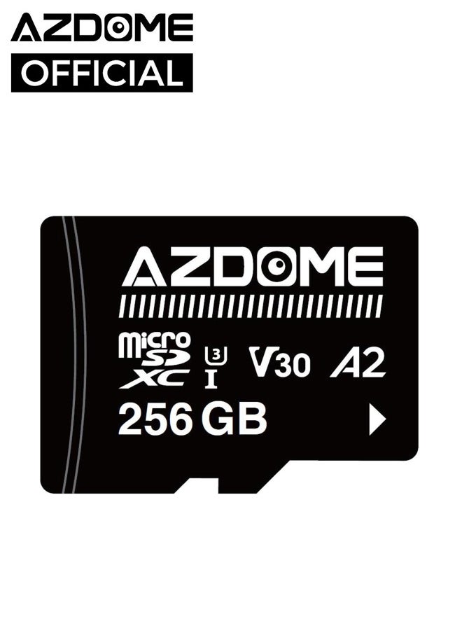 أزدوم بطاقة ذاكرة أصلية AZDOME Micro SD سعة 256 جيجابايت بطاقة ذاكرة عالية السرعة لمحولات كاميرا داش كاميرا AZDOME فئة 10 U3  - Image 1