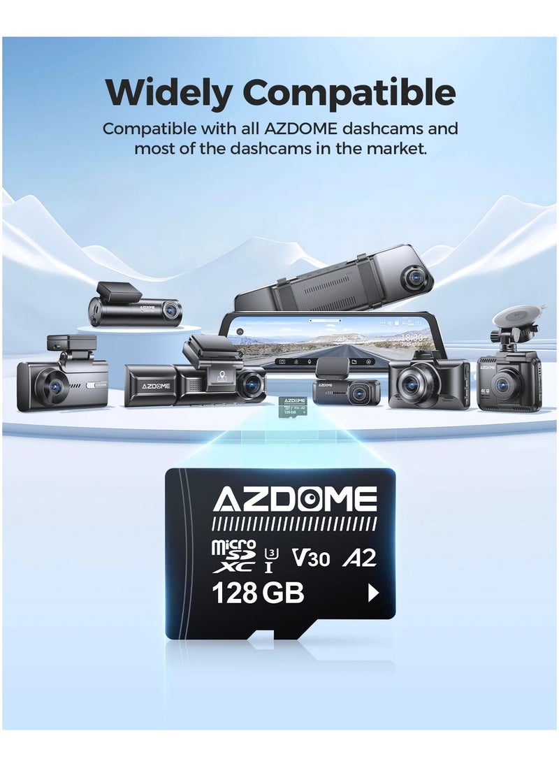 أزدوم بطاقة ذاكرة أصلية AZDOME Micro SD سعة 256 جيجابايت بطاقة ذاكرة عالية السرعة لمحولات كاميرا داش كاميرا AZDOME فئة 10 U3  - Image 3