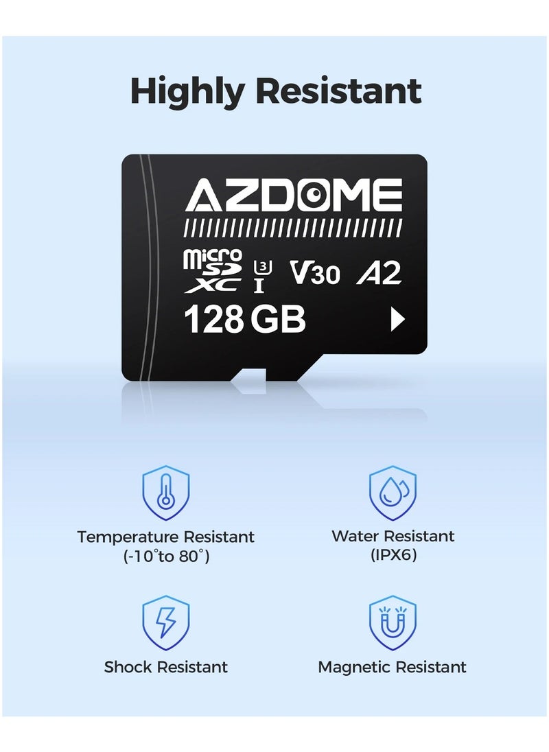 أزدوم بطاقة ذاكرة أصلية AZDOME Micro SD سعة 256 جيجابايت بطاقة ذاكرة عالية السرعة لمحولات كاميرا داش كاميرا AZDOME فئة 10 U3  - Image 4