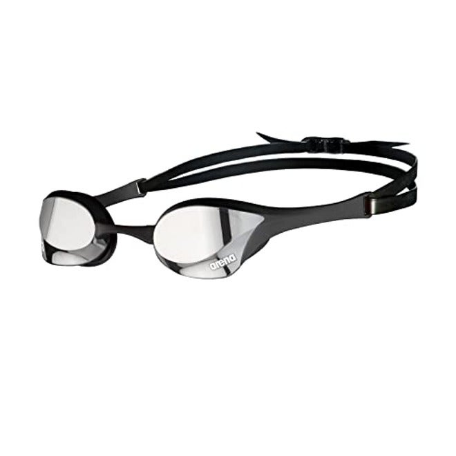 ARENA Cobra Ultra Swipe Racing Swim Goggles - Anti-Fog, Polycarbonate Mirror Lens, Yellow Copper/White