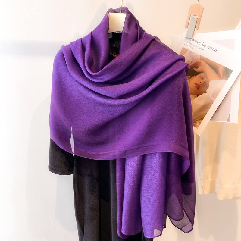 WINCESS.YU Silk Scarf for Women Lightweight Shawls and Wraps Fashion Pashmina Shawl Long Scarves and Wraps - Image 3