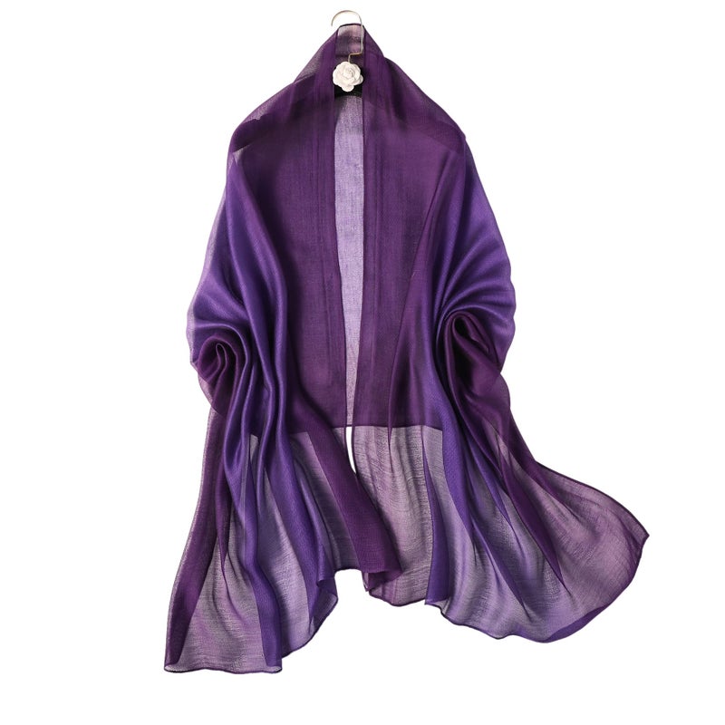WINCESS.YU Silk Scarf for Women Lightweight Shawls and Wraps Fashion Pashmina Shawl Long Scarves and Wraps - Image 2