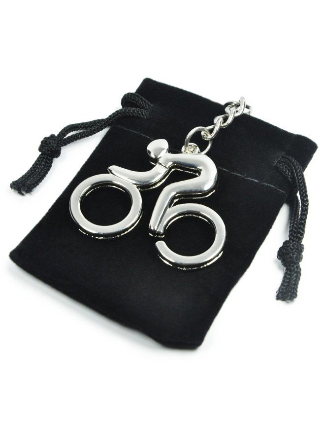 Elechobby Cycling Lover's Keychain Vitality Bicycle Key Chain Upscale Lucky Key Ring Active Bike Key Chain Bicycle Race Souvenir (Riding Keychain A), Riding Keychain a, M - Image 3