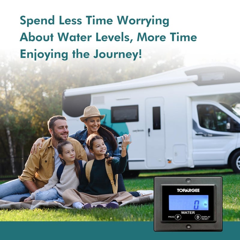 Topargee Flush Mount Water Tank Gauge H2F-FM Precisely Monitors Your Water Usage & remaining Capacity. Measures Down to The Liter/Gallon, so You Always Know Exactly How Much Water You Have Left - Image 5