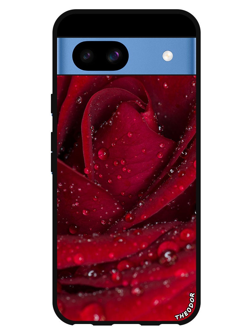 Theodor Protective Case Anti Scratch Shock Proof Bumper Cover For Google Pixel 8a rose_petals_red - Image 1