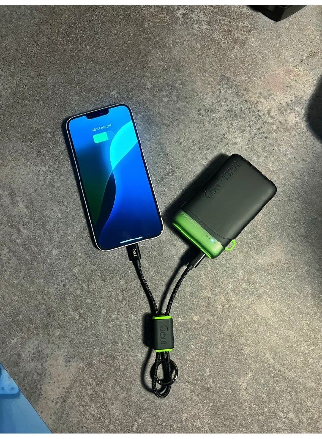 Goui 10000 مللي أمبير (عبوة من 2) باور بانك بواني شاحن محمول – شحن متزامن للهواتف الذكية، والأجهزة اللوحية، وأجهزة البلوتوث، والمزيد | تصميم مدمج وصديق للسفر للطاقة الفورية في أي مكان - متعدد الألوان - Image 5