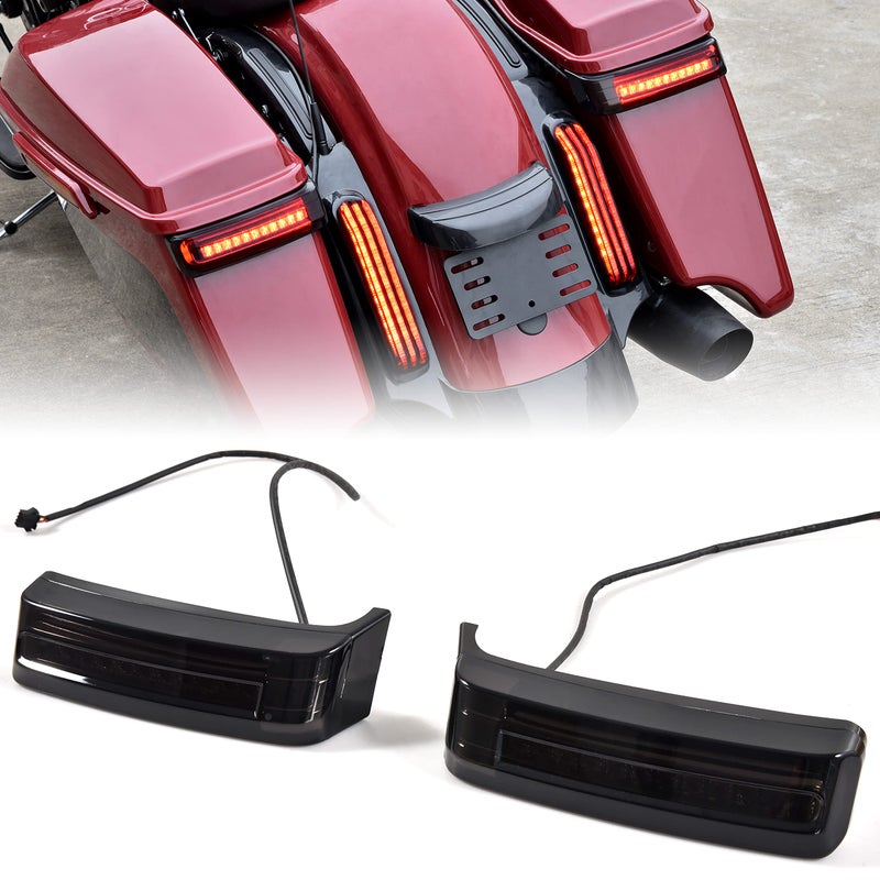 VEISUTOR LED Saddlebag Tail Light for Ultra Limited 1423 LED Side Luggage Run Brake Turn Signal Tail Light Lamp for Harley Touring Street Road Electra Glide Ultra Limited Classic CVO 20142023