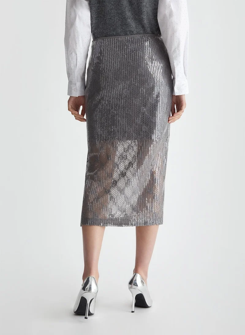 Liu Jo Sequinned lace skirt
